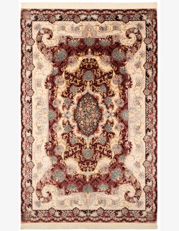 6' 4 x 9' 10 Ghom Design Rug