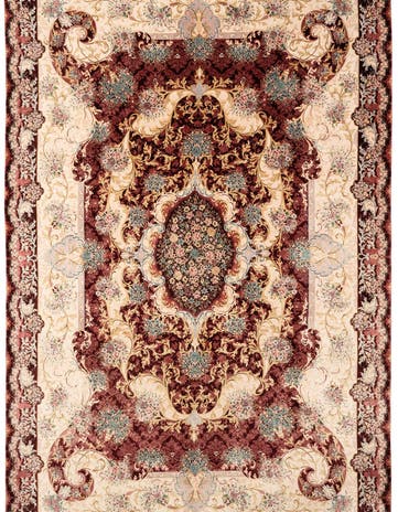 6' 4 x 9' 10 Ghom Design Rug