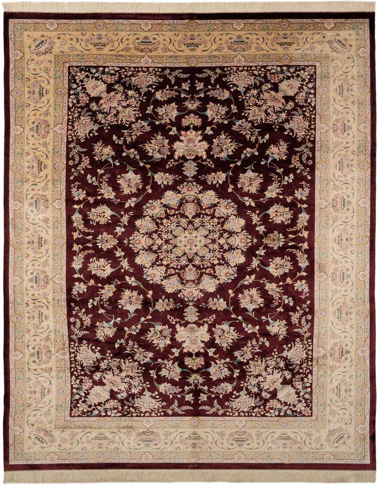 Detail image of 6' 4 x 10' 3 Ghom Design Rug