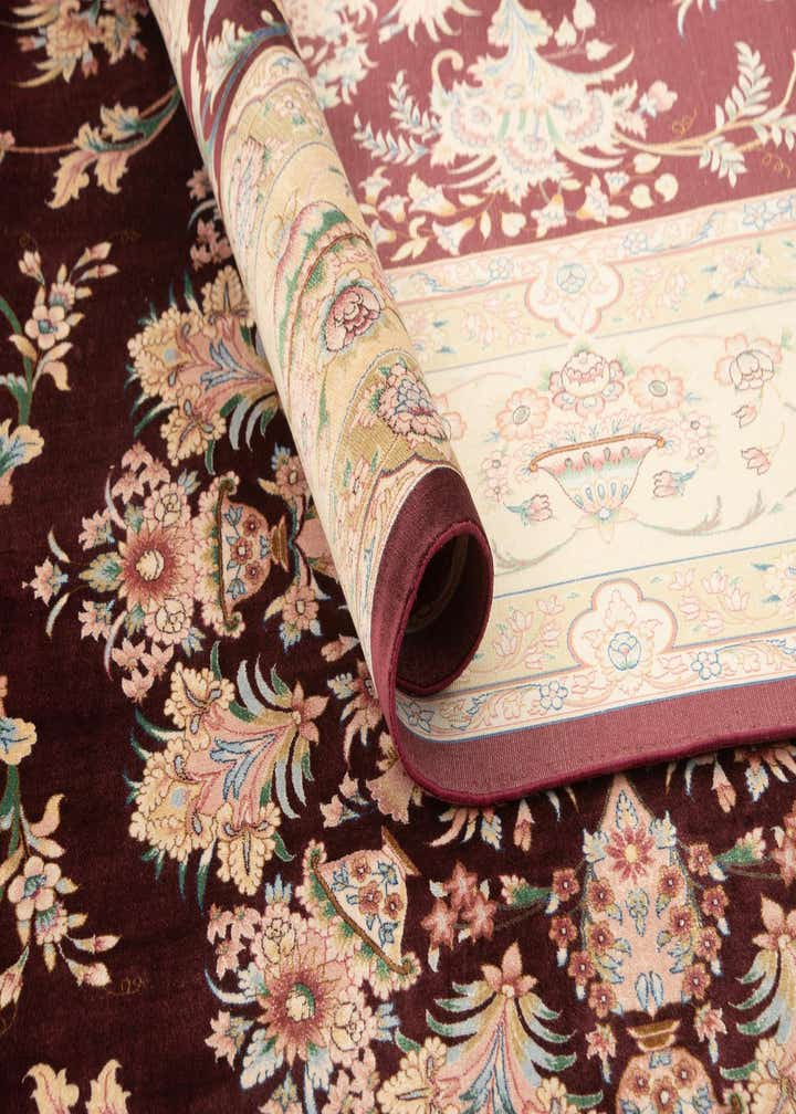 6' 4 x 10' 3 Ghom Design Rug