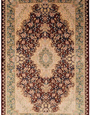 5' 7 x 9' 1 Ghom Design Rug