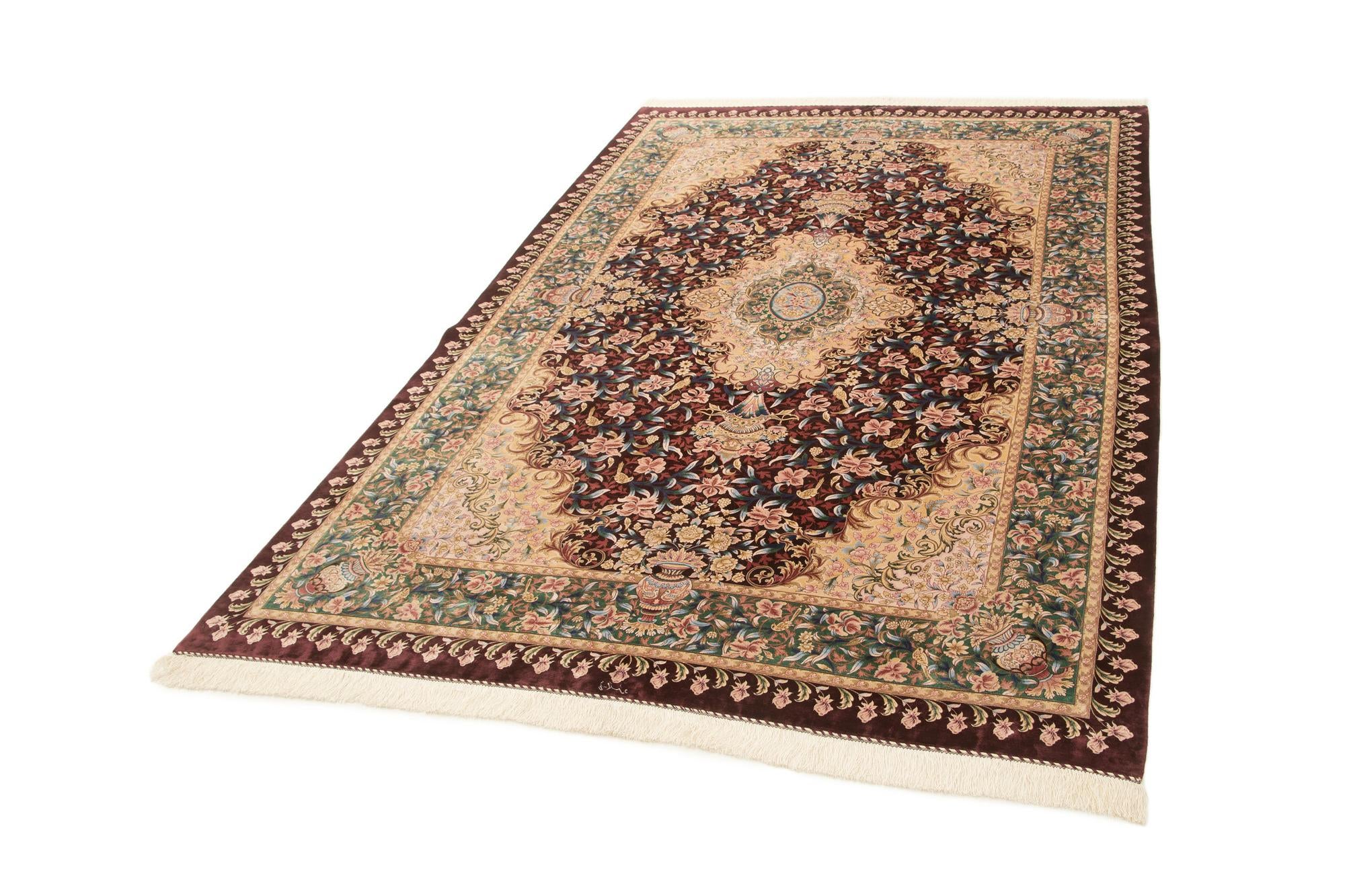 5' 7 x 9' 1 Ghom Design Rug
