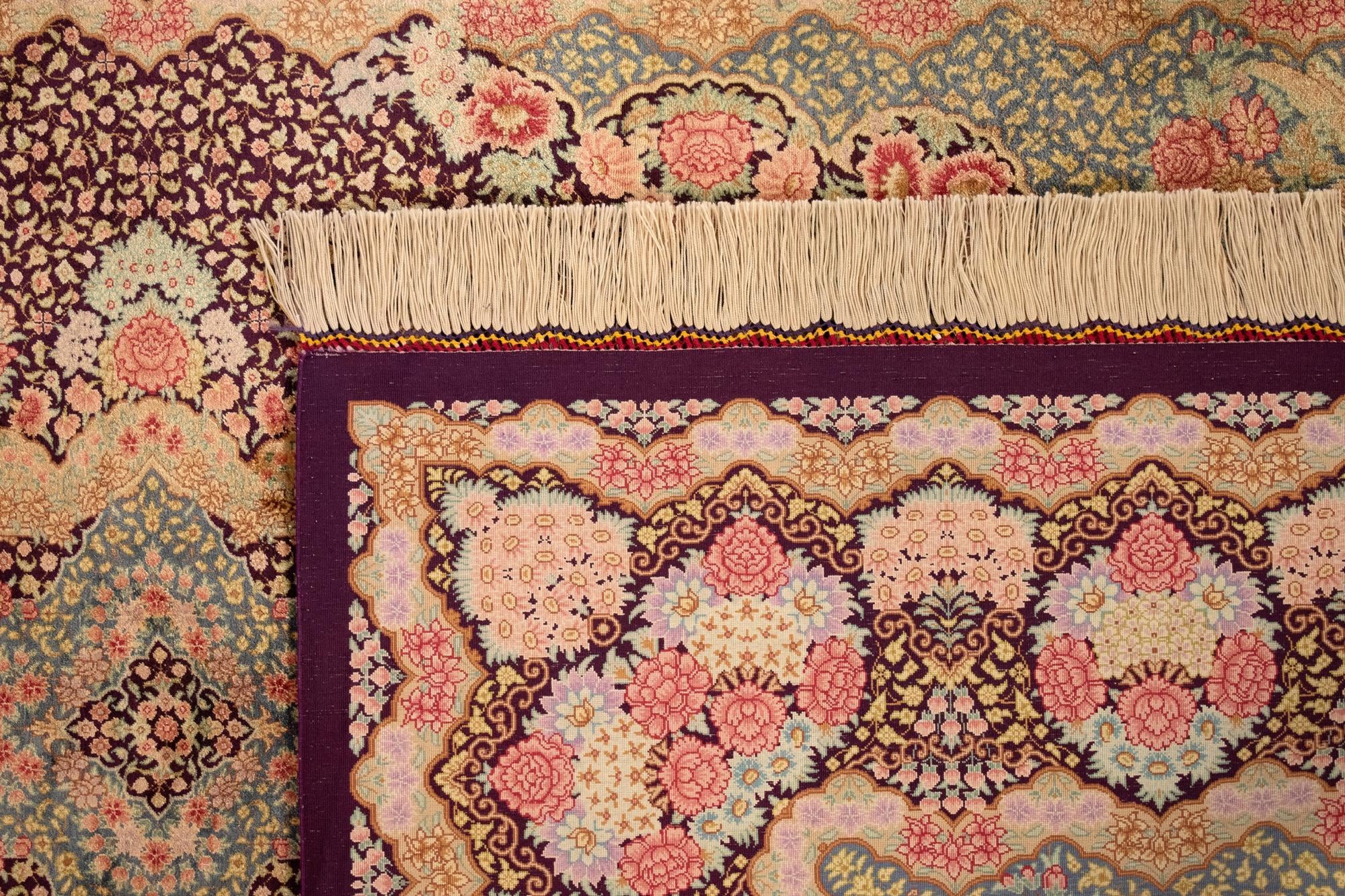 4' 5 x 6' 2 Ghom Silk Rug