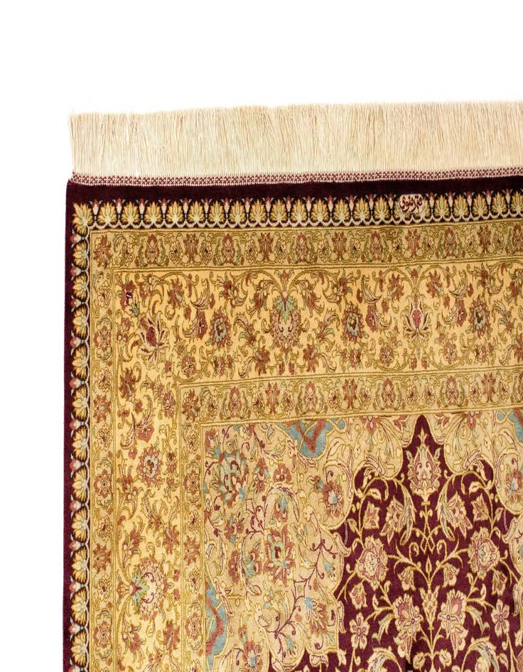 Detail image of 5' 2 x 7' 9 Ghom Silk Rug