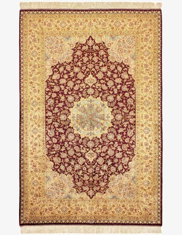 5' 2 x 7' 9 Ghom Silk Rug