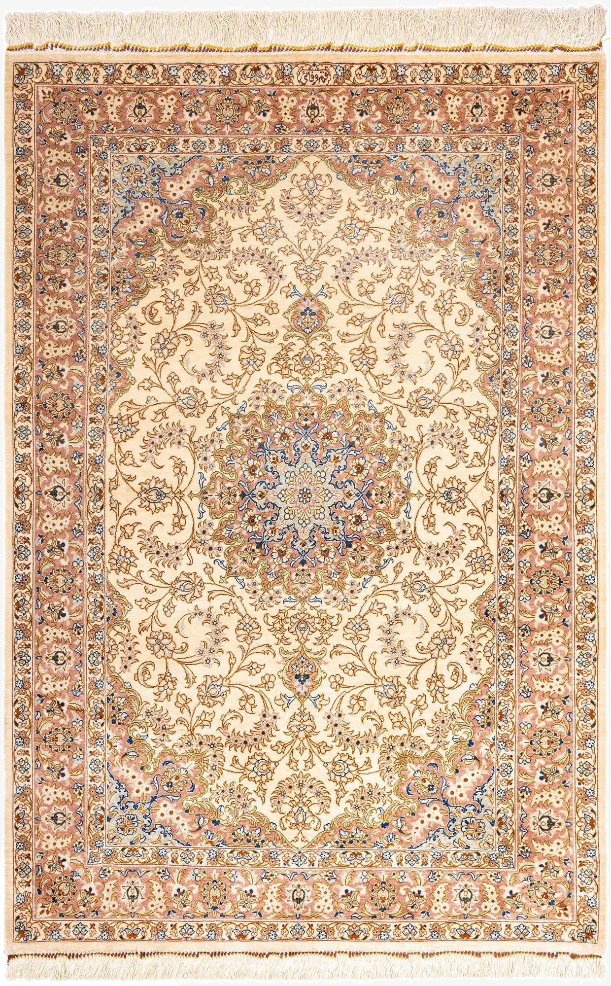 3' 3 x 4' 9 Ghom Silk Rug