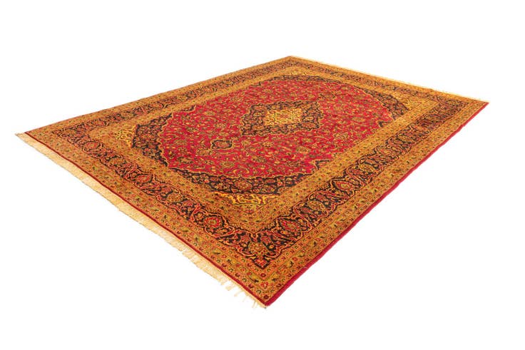 Detail image of 9' 6 x 12' 9 Kashan Wool Rug