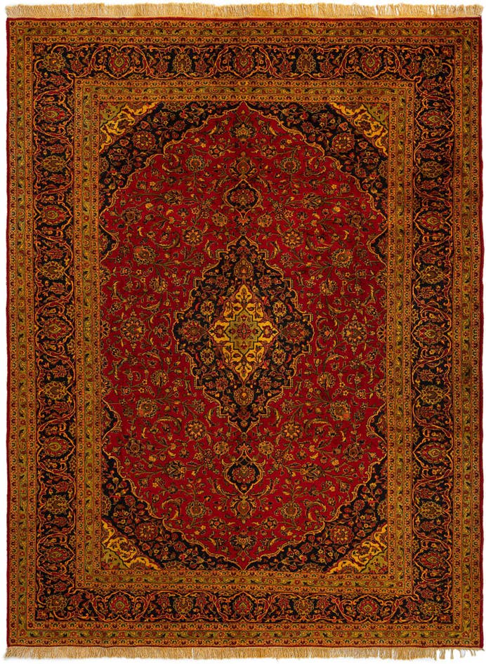 Detail image of 9' 6 x 12' 9 Kashan Wool Rug
