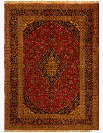 9' 6 x 12' 9 Kashan Wool Rug