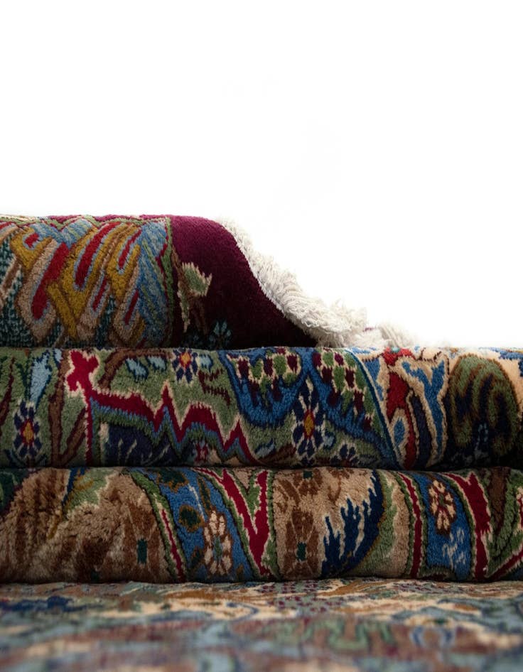 Detail image of 8' x 11' 5  Hand Knotted Kashmar Persian Wool Rug