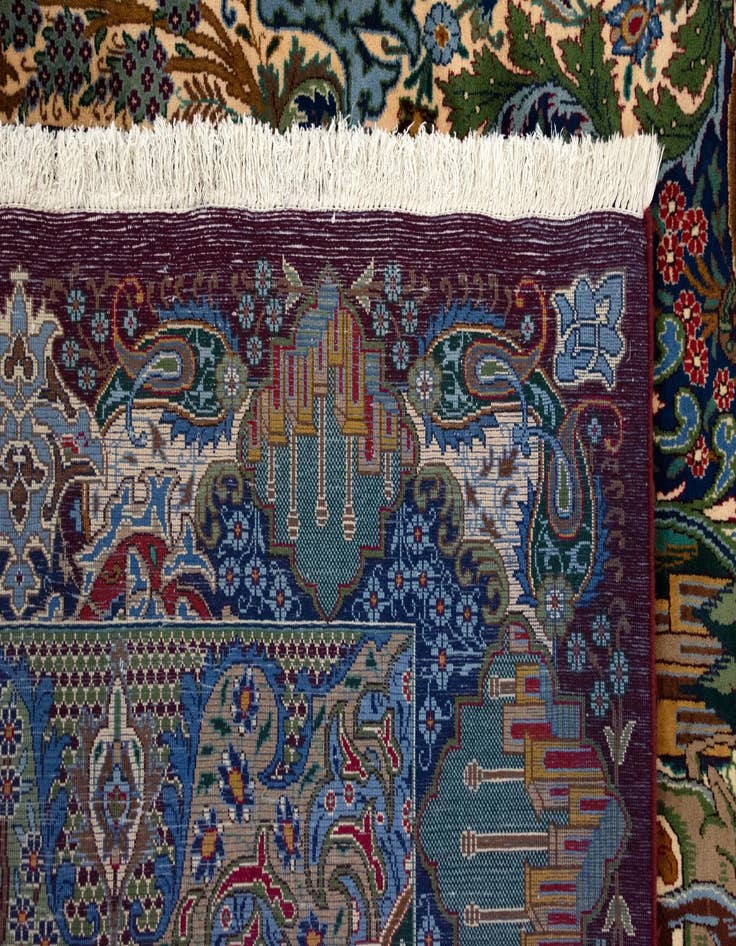 Detail image of 8' x 11' 5  Hand Knotted Kashmar Persian Wool Rug