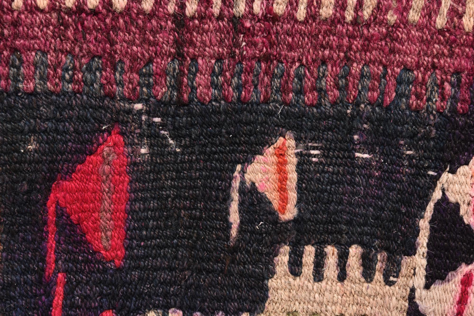 4' 7 x 7' 6 Hand Woven Kilim Fars Wool Rug