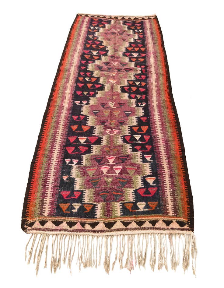 Detail image of 4' 7 x 7' 6  Hand Woven Kilim Fars Wool Rug