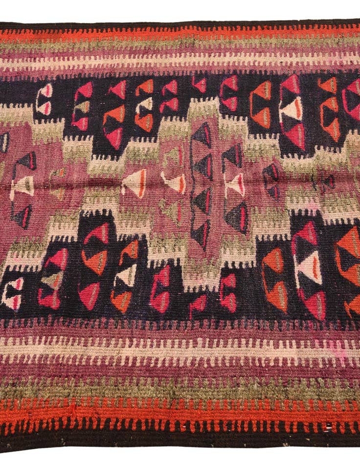 Detail image of 4' 7 x 7' 6  Hand Woven Kilim Fars Wool Rug