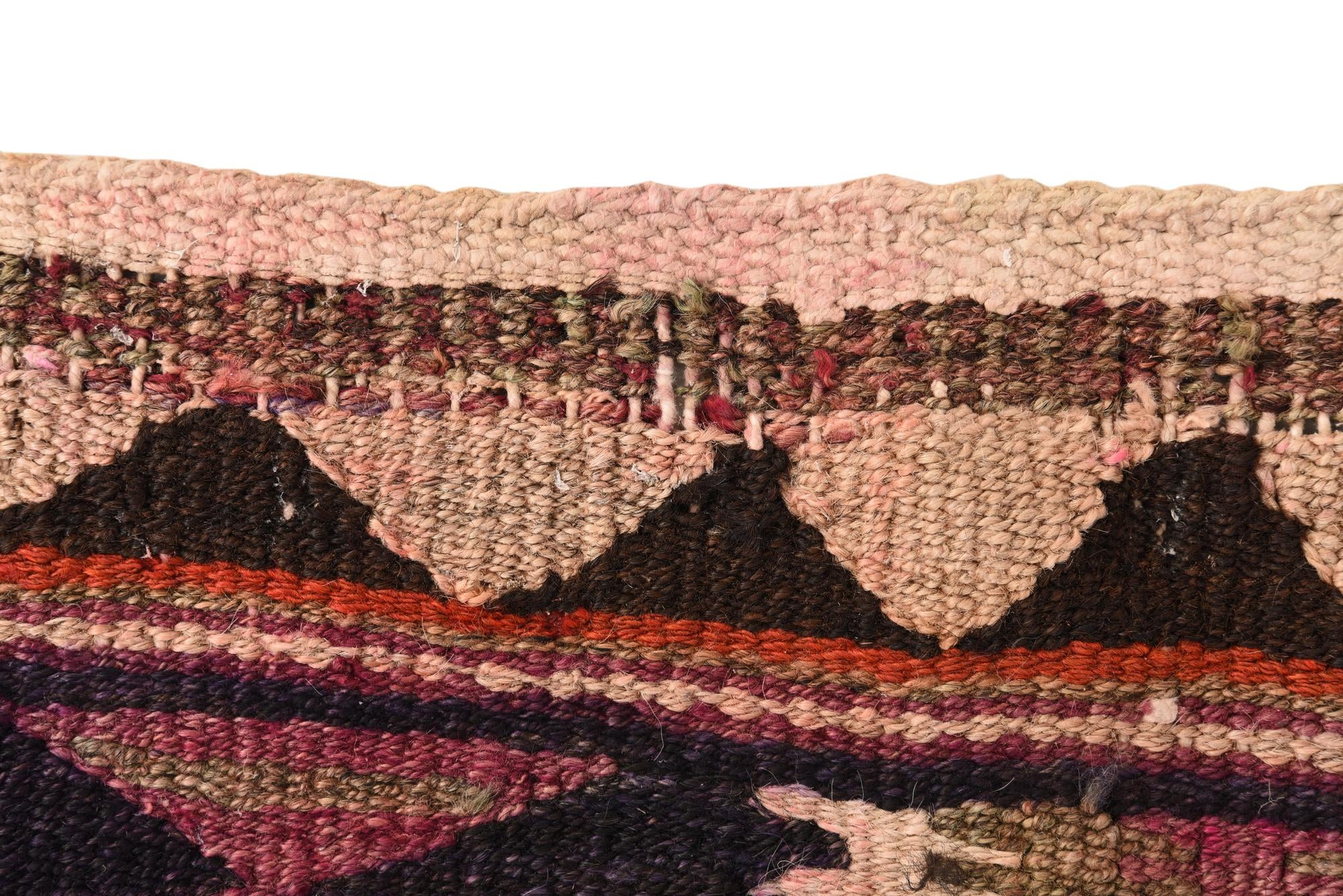 4' 7 x 7' 6 Hand Woven Kilim Fars Wool Rug