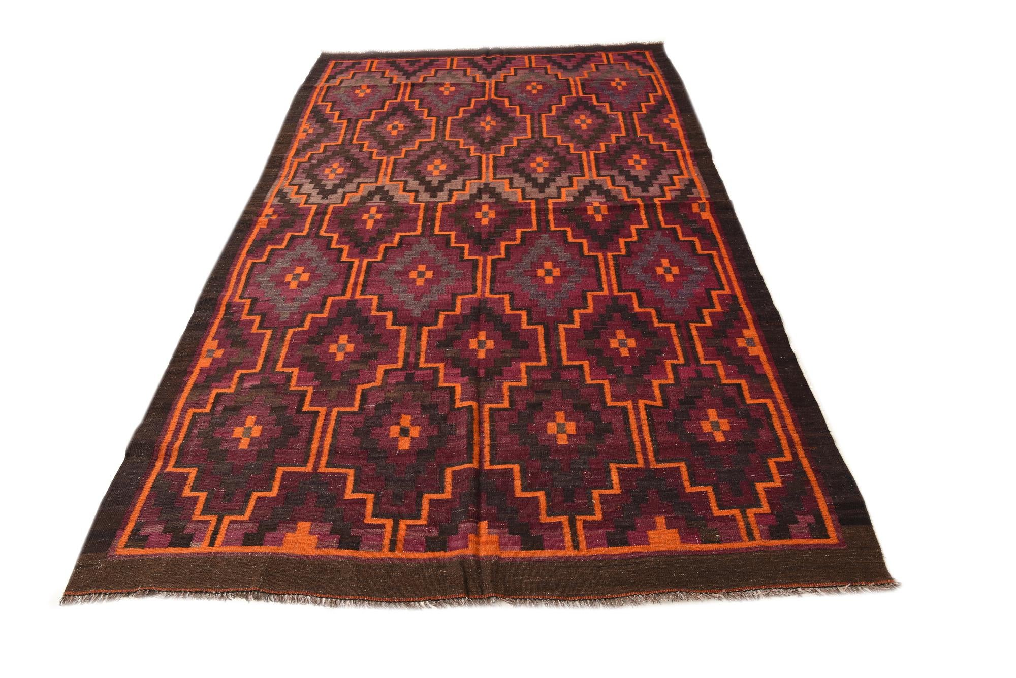 5' 11 x 10' 4 Hand Woven Kilim Fars Wool Rug