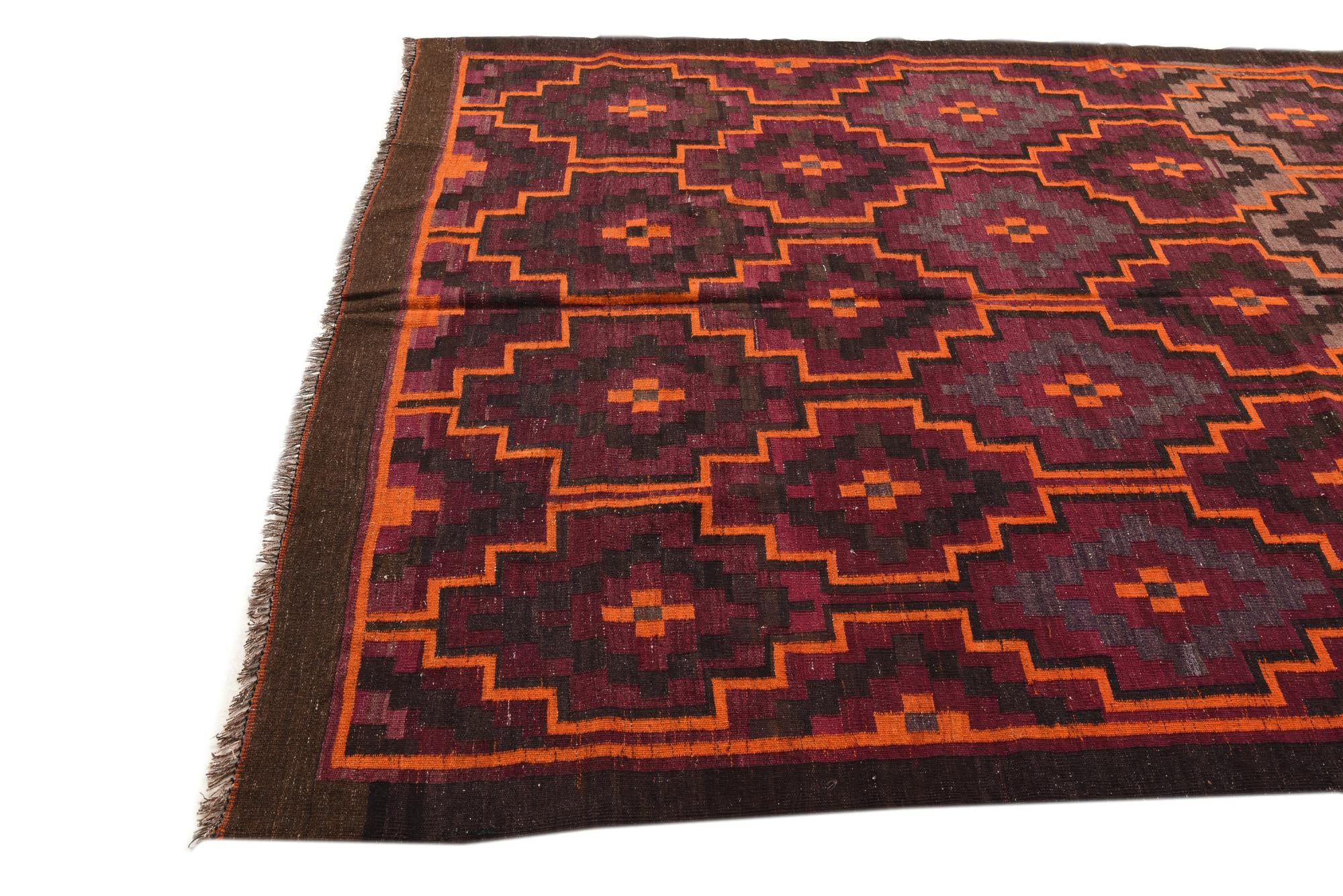 5' 11 x 10' 4 Hand Woven Kilim Fars Wool Rug