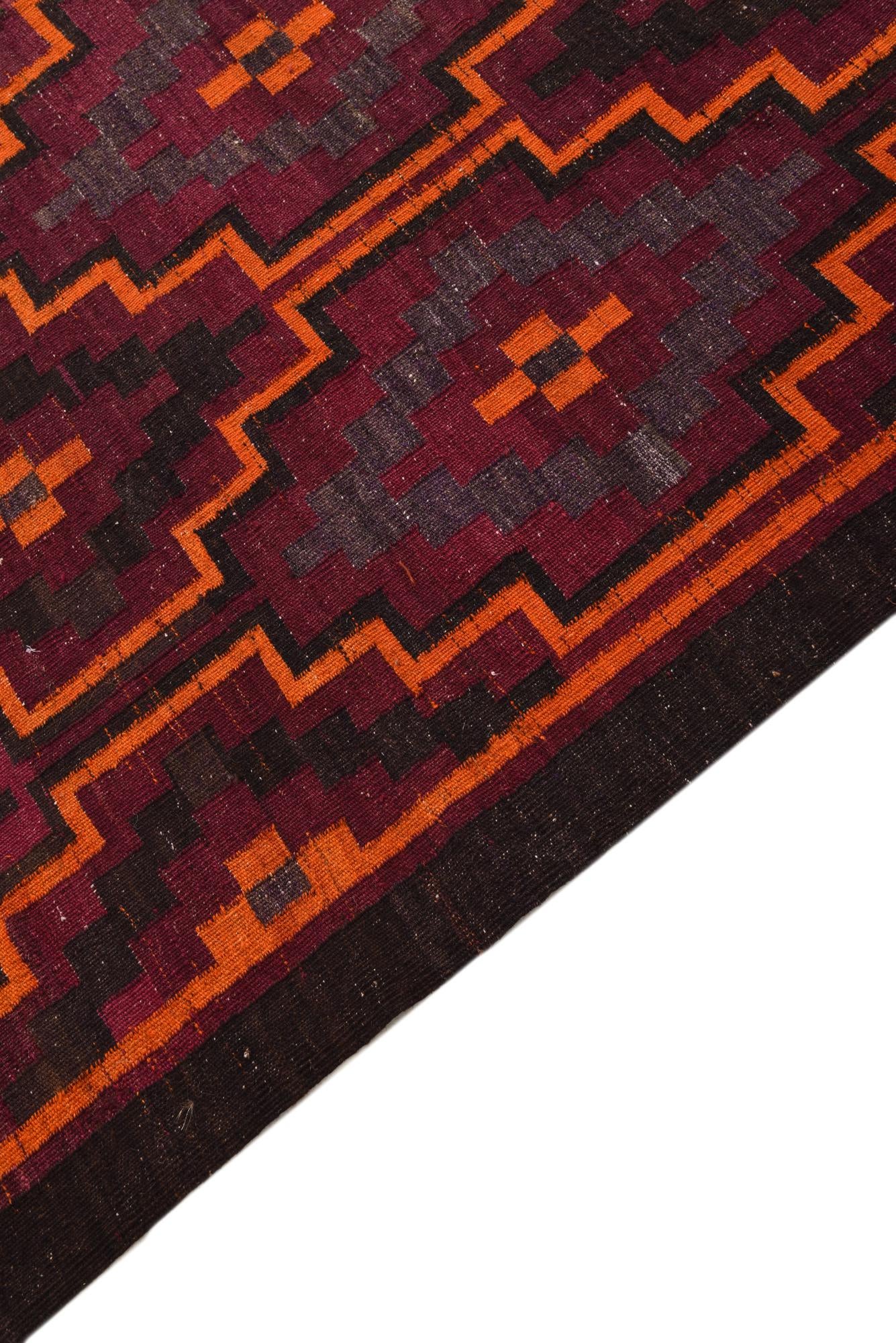 5' 11 x 10' 4 Hand Woven Kilim Fars Wool Rug