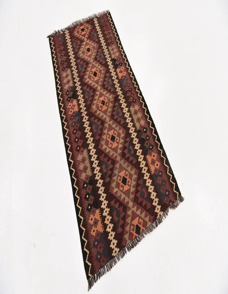 Detail image of 2' 7 x 5' Hand Woven Kilim Maymana Wool Rug