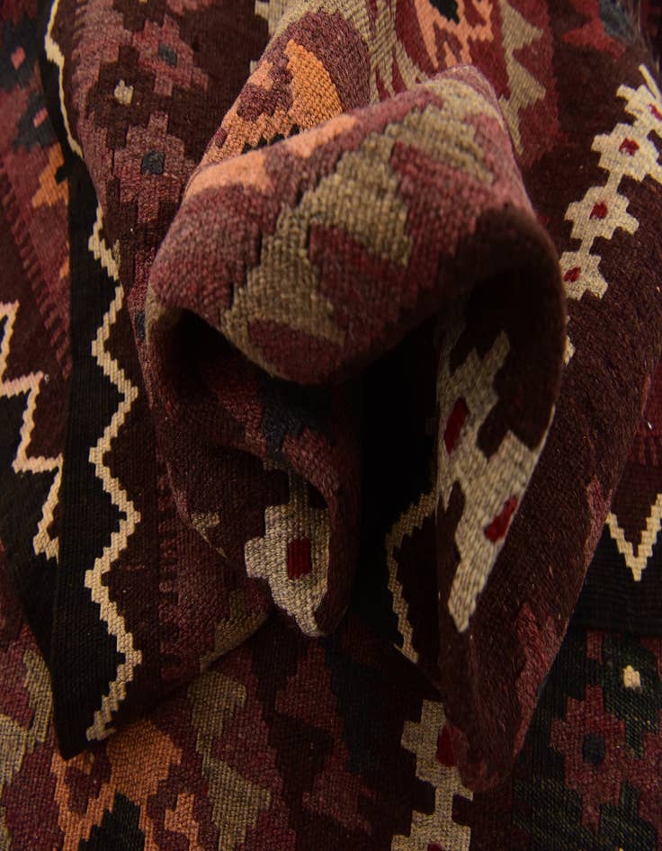 Detail image of 2' 7 x 5' Hand Woven Kilim Maymana Wool Rug