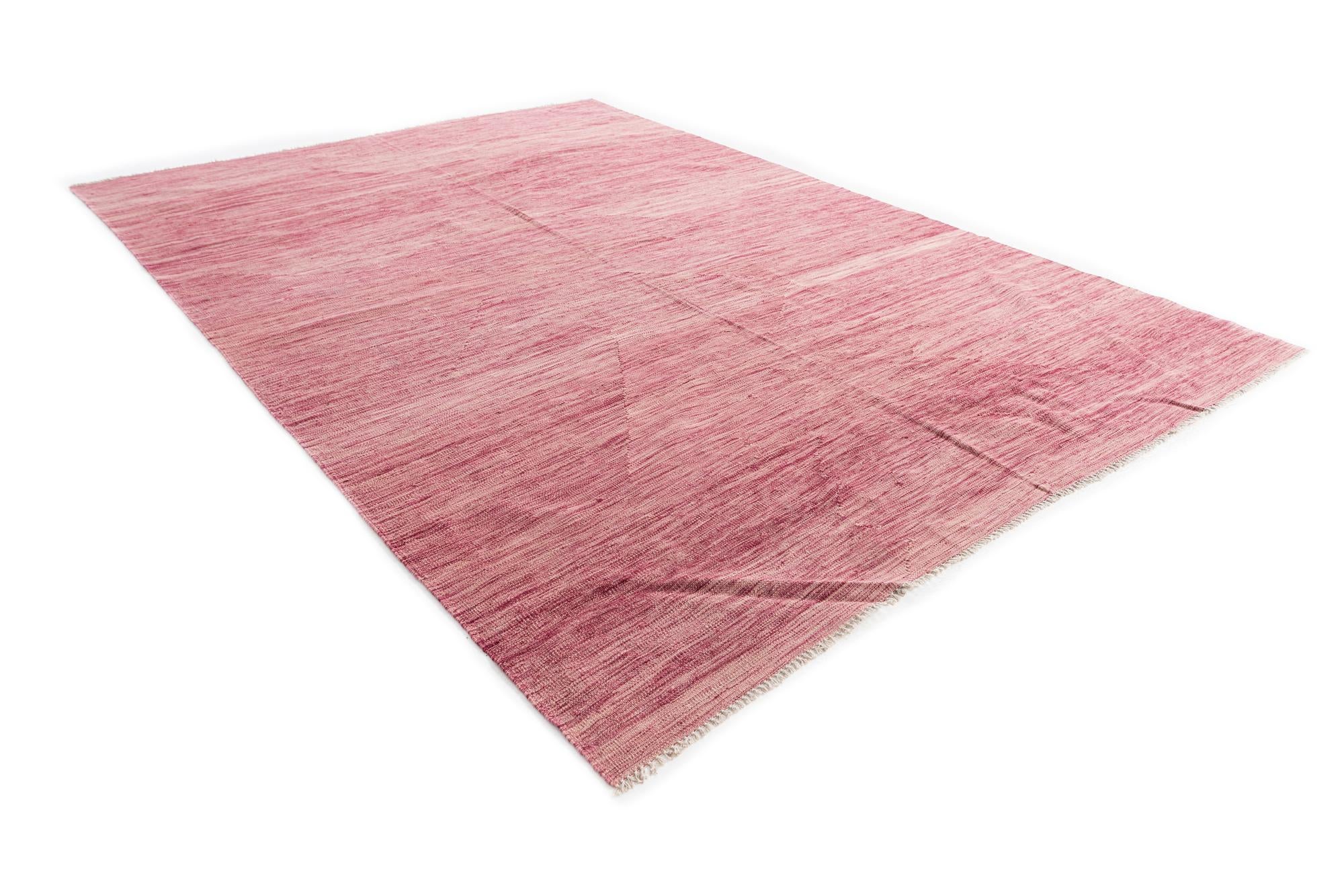 6' 7 x 9' 8 Hand Woven Kilim Modern Wool Rug