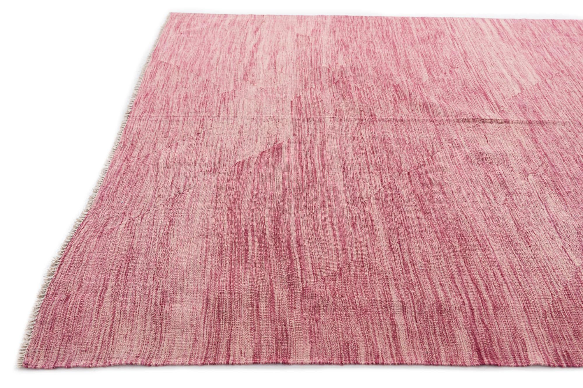 6' 7 x 9' 8 Hand Woven Kilim Modern Wool Rug