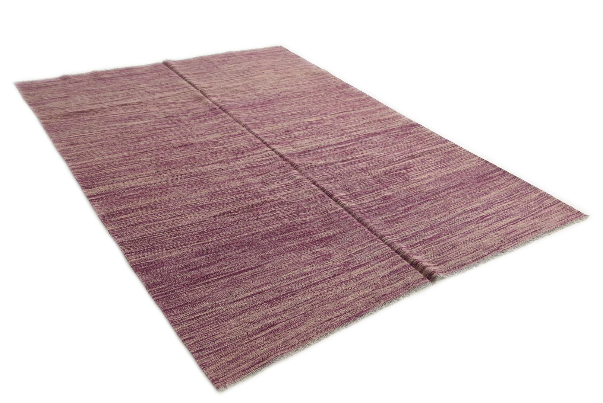 5' 8 x 7' 10 Hand Woven Kilim Modern Wool Rug