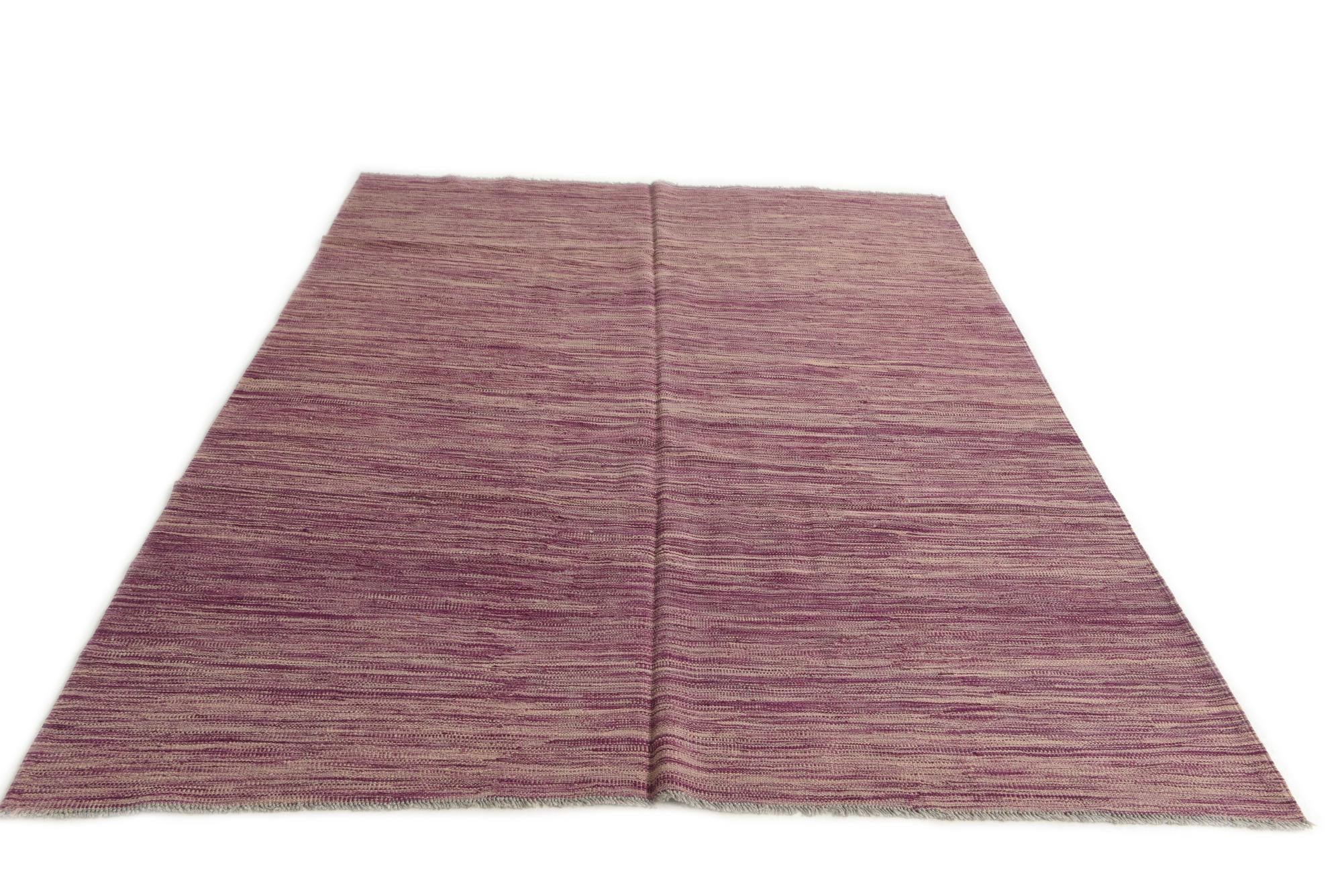 5' 8 x 7' 10 Hand Woven Kilim Modern Wool Rug