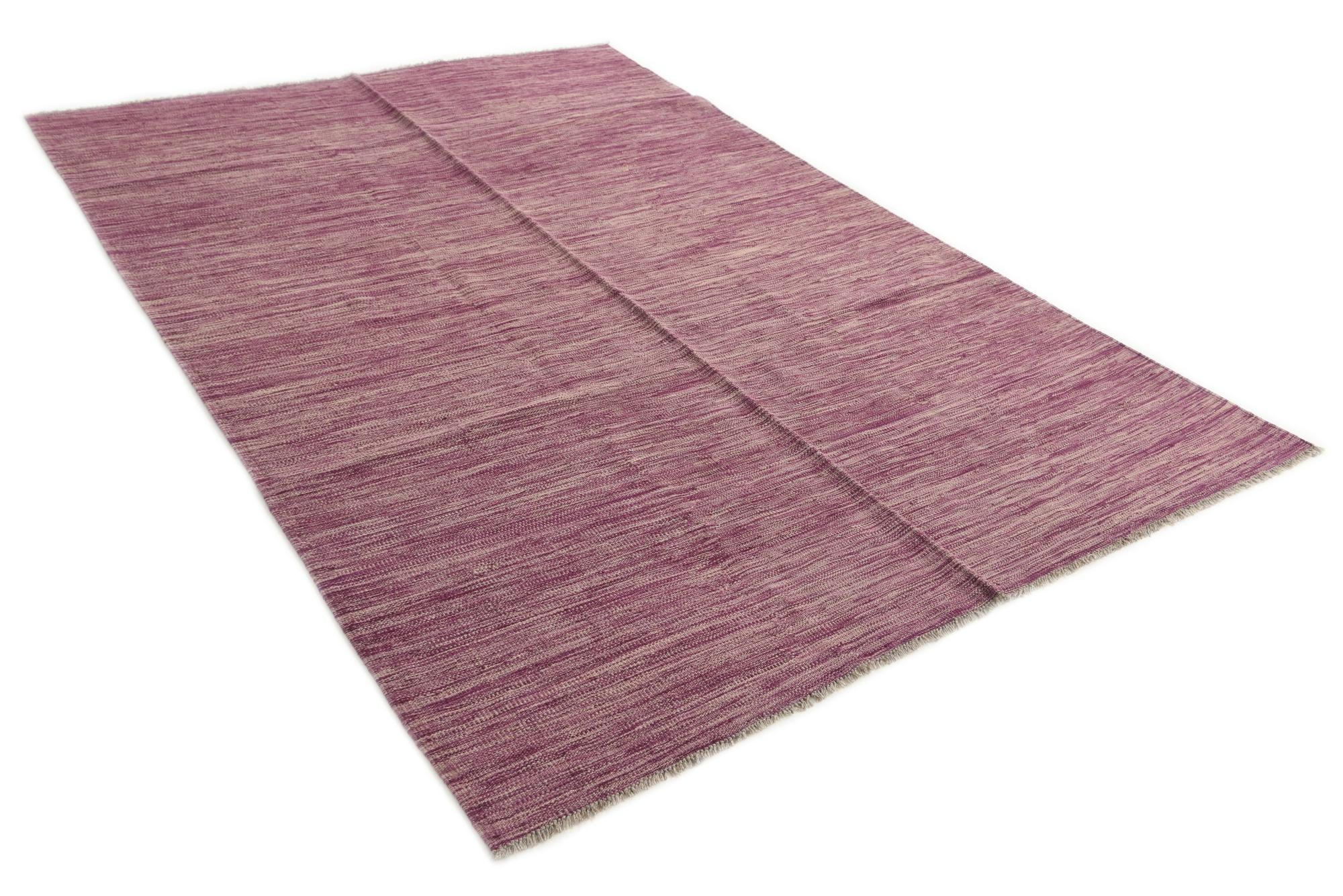 5' 6 x 8' Hand Woven Kilim Modern Wool Rug