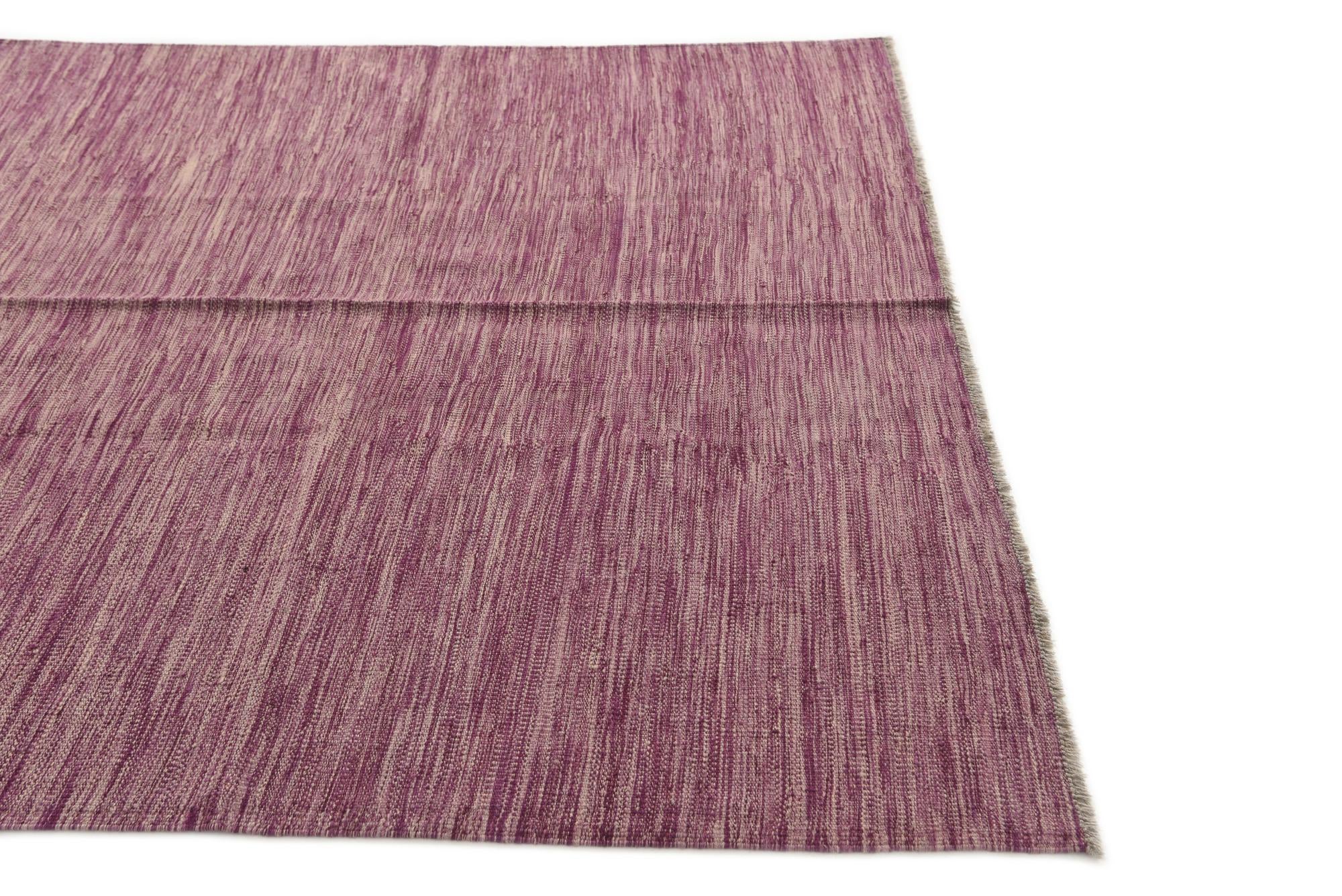 5' 6 x 8' Hand Woven Kilim Modern Wool Rug