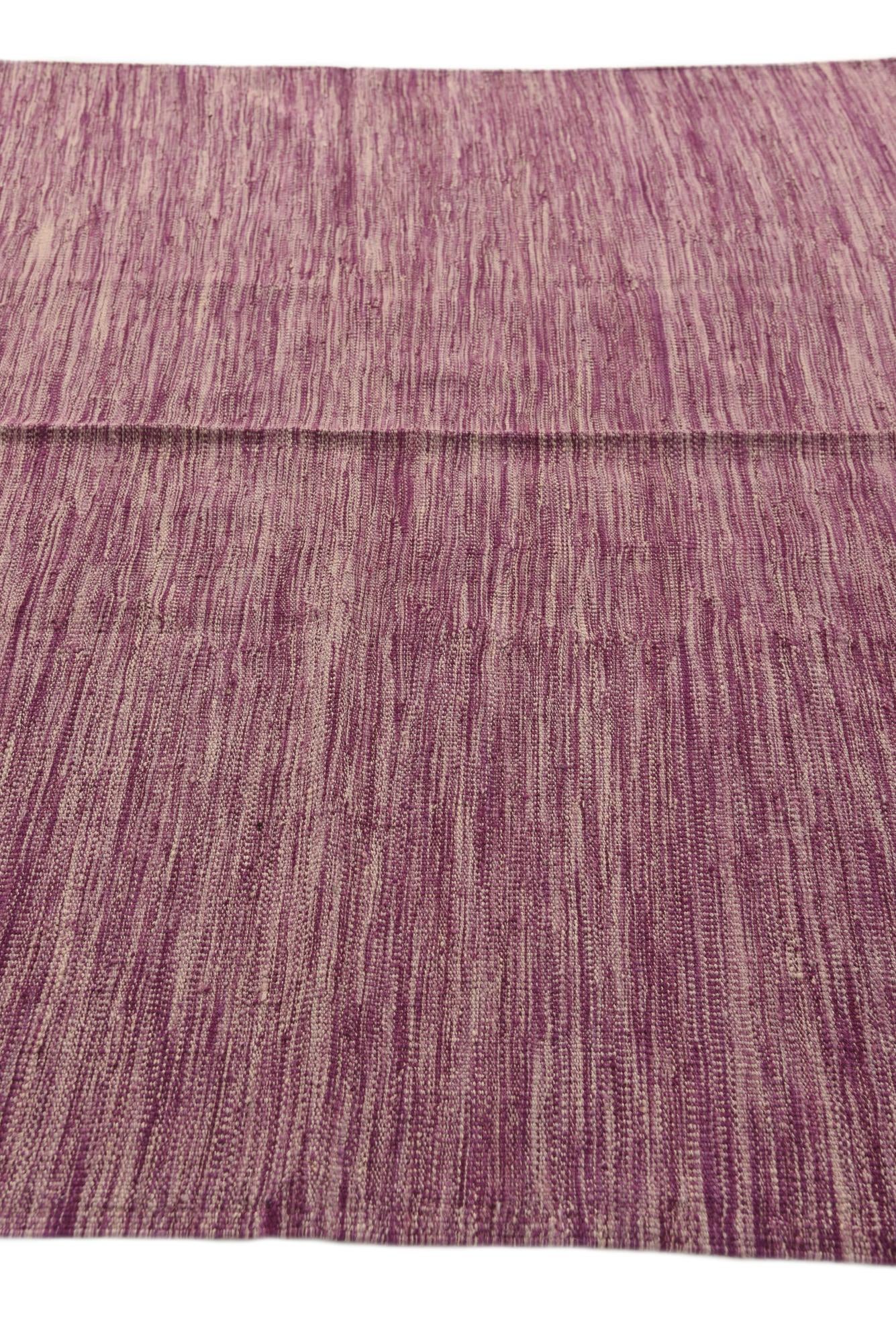 5' 6 x 8' Hand Woven Kilim Modern Wool Rug