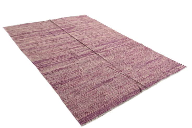 Detail image of 5' 7 x 8' Hand Woven Kilim Modern Wool Rug