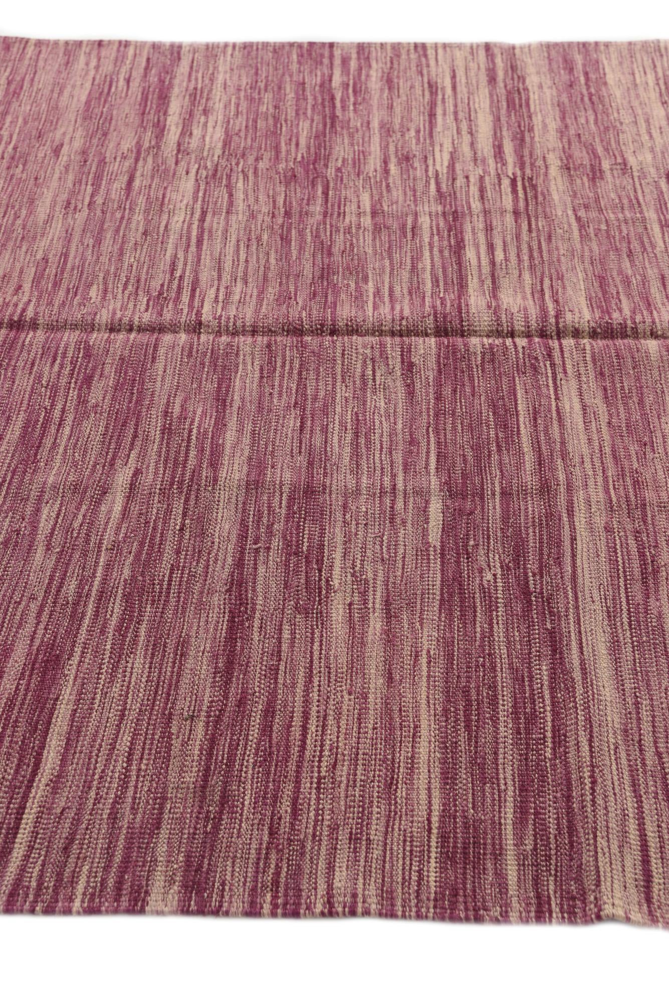 5' 2 x 6' 7 Hand Woven Kilim Modern Wool Rug