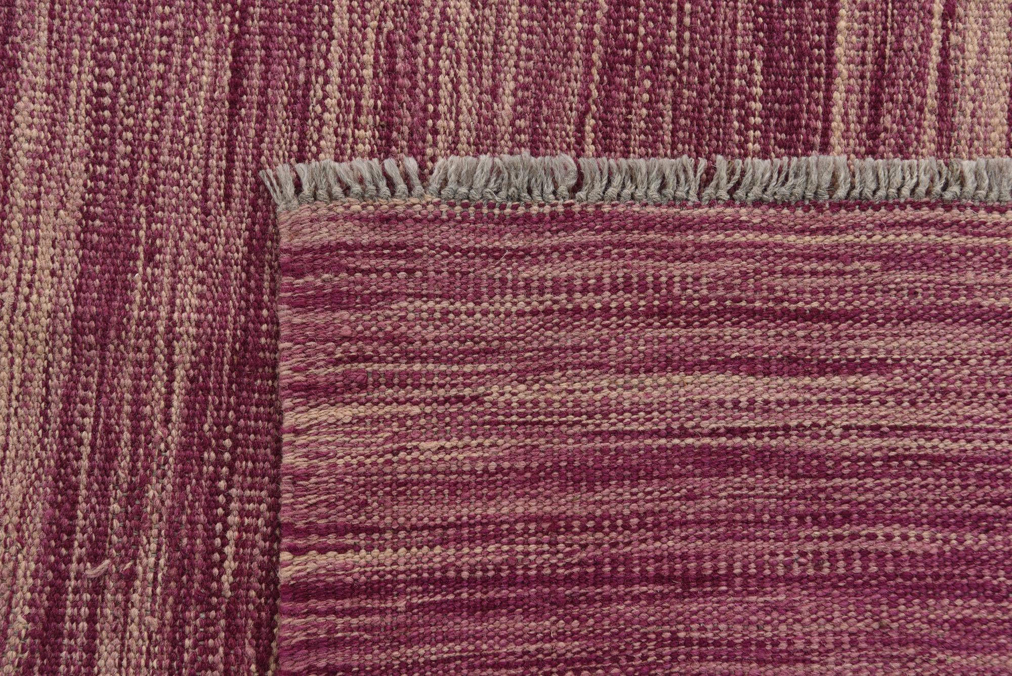 5' 2 x 6' 7 Hand Woven Kilim Modern Wool Rug