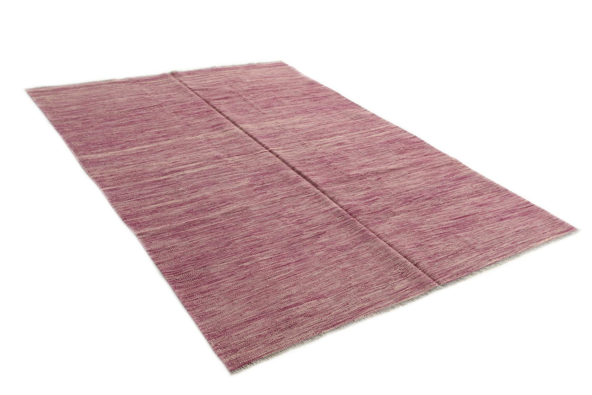 5' 7 x 8' Hand Woven Kilim Modern Wool Rug