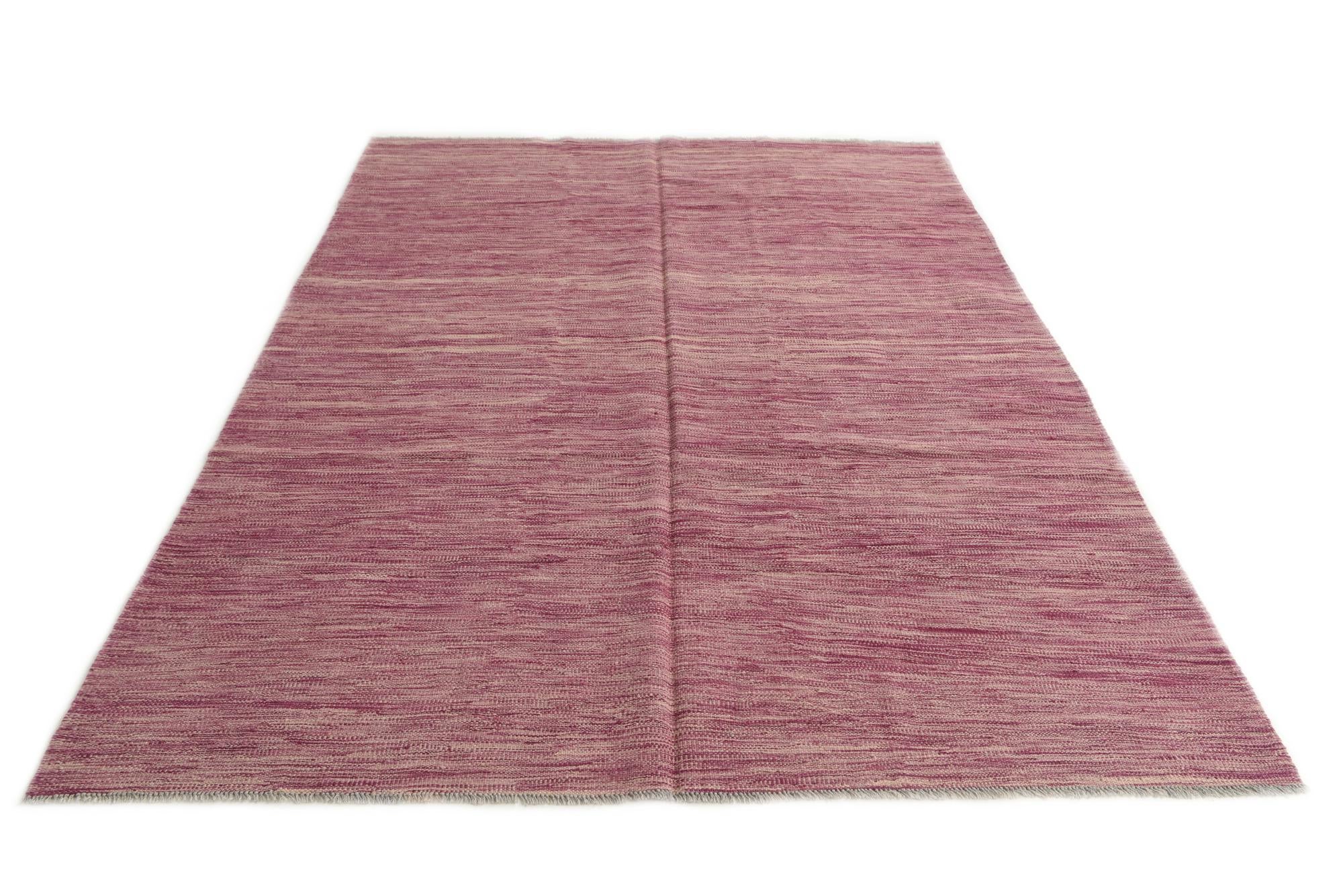 5' 7 x 8' Hand Woven Kilim Modern Wool Rug