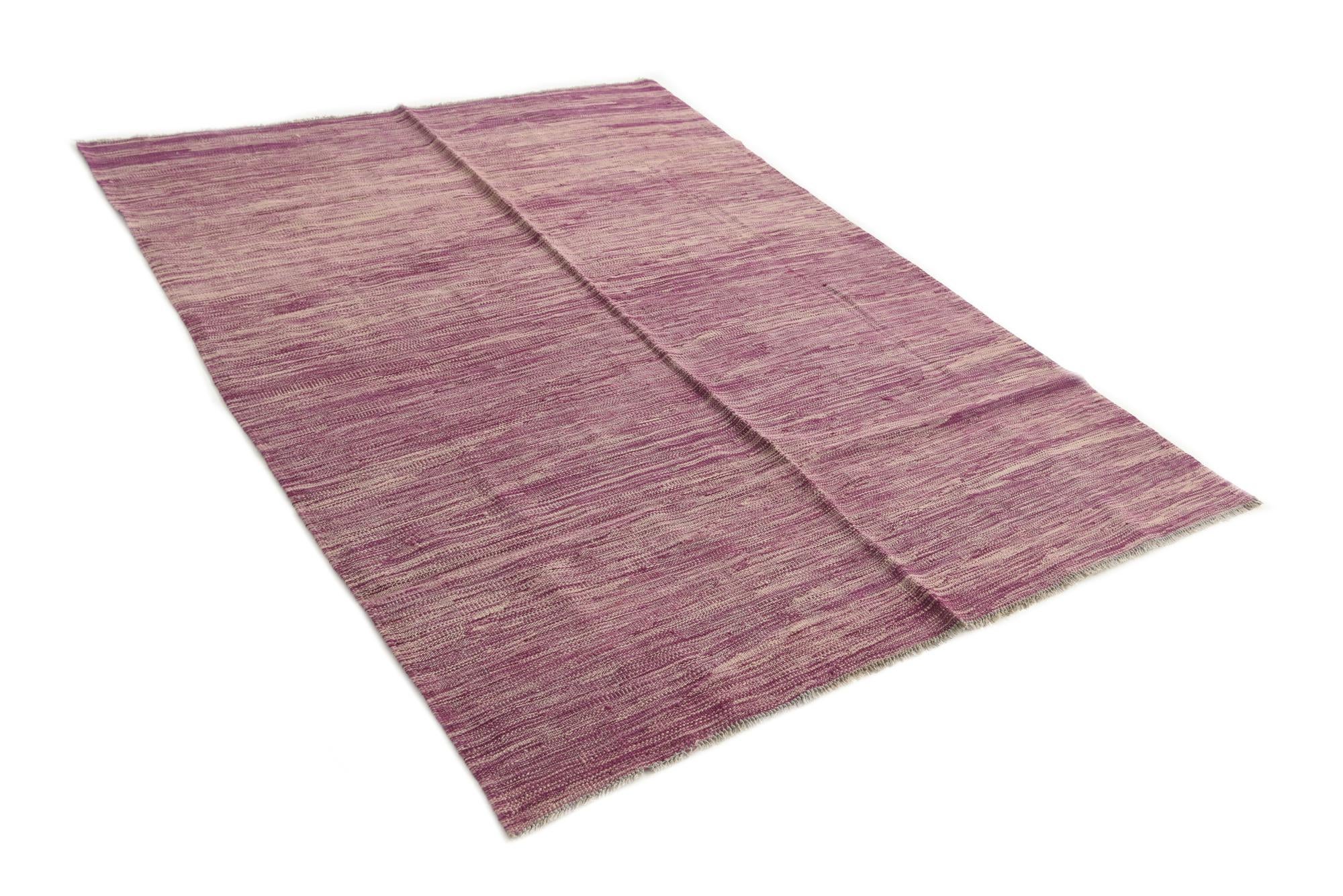 5' 10 x 6' 6 Hand Woven Kilim Modern Wool Rug