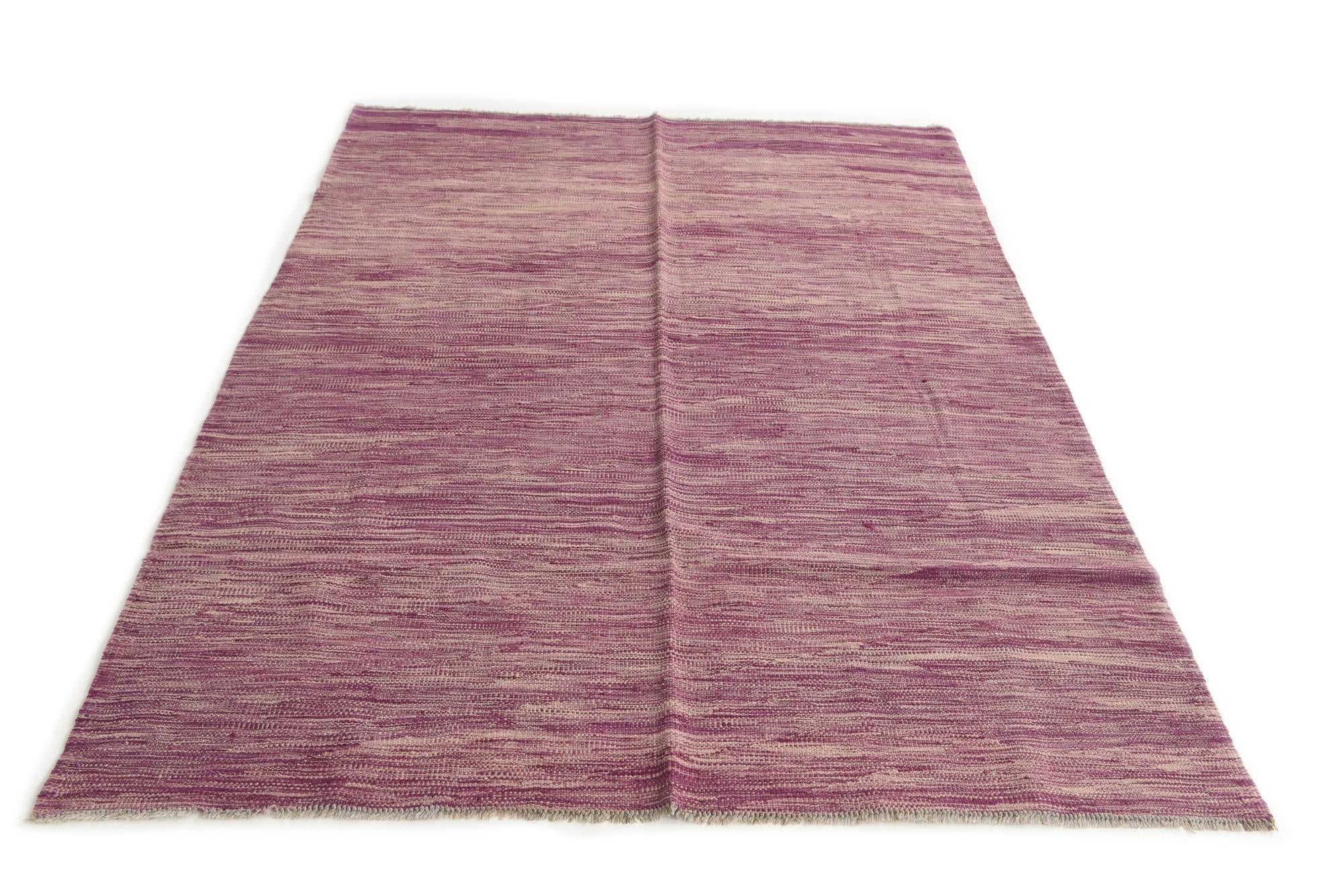 5' 10 x 6' 6 Hand Woven Kilim Modern Wool Rug
