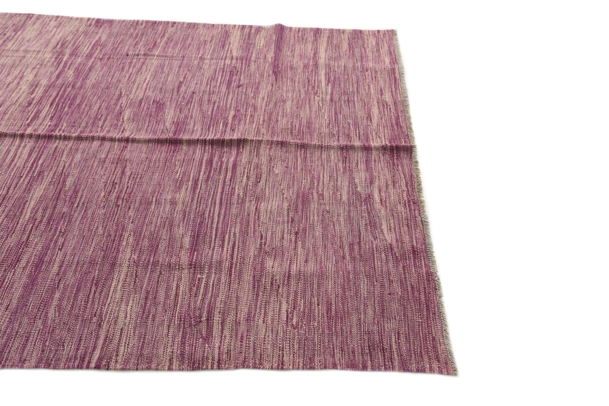 5' 10 x 6' 6 Hand Woven Kilim Modern Wool Rug