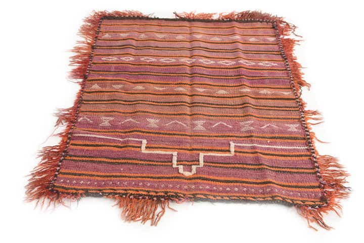 2' 9 x 3' 10 Hand Woven Kilim Modern Wool Rug