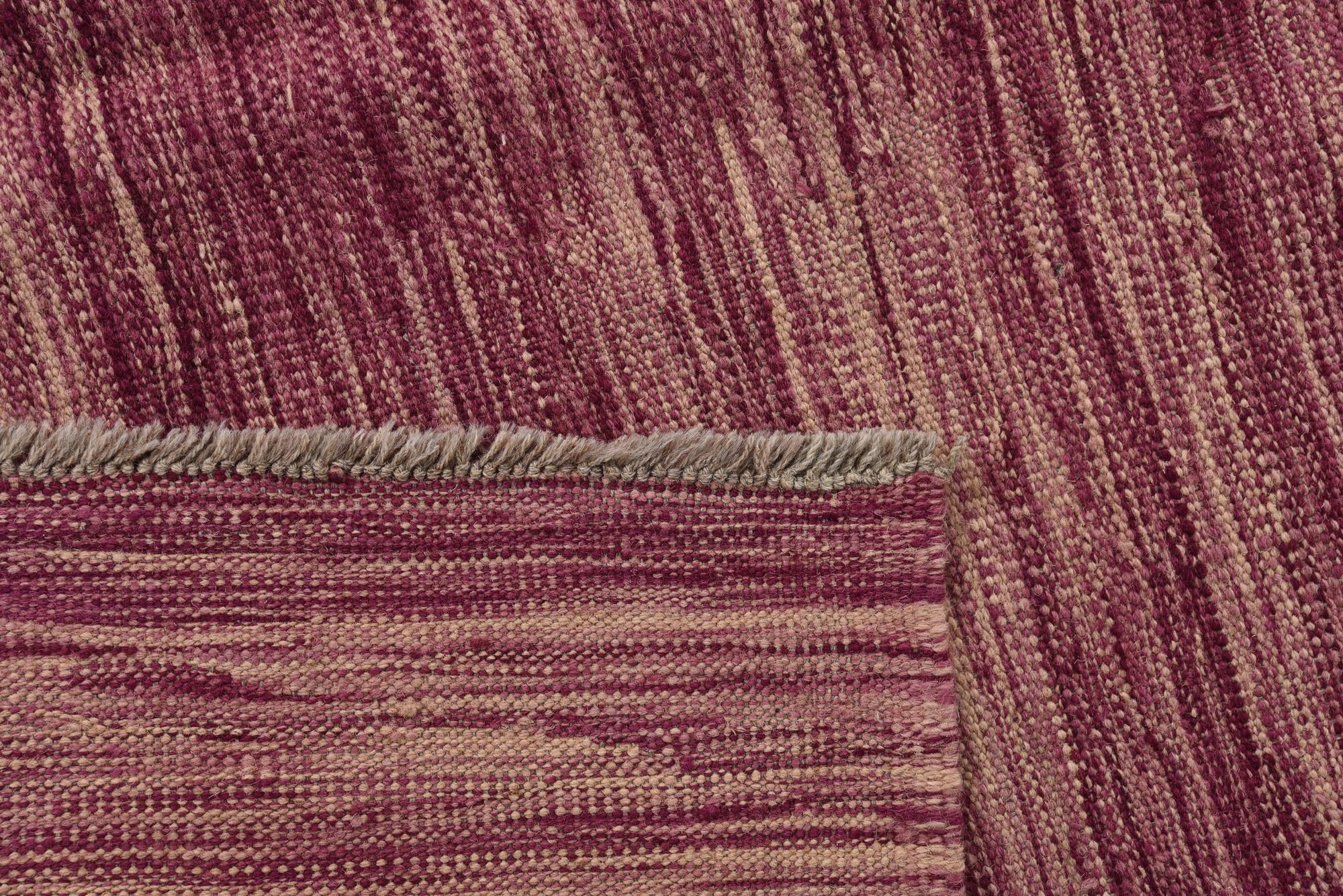 4' x 6' 3 Hand Woven Kilim Modern Wool Rug