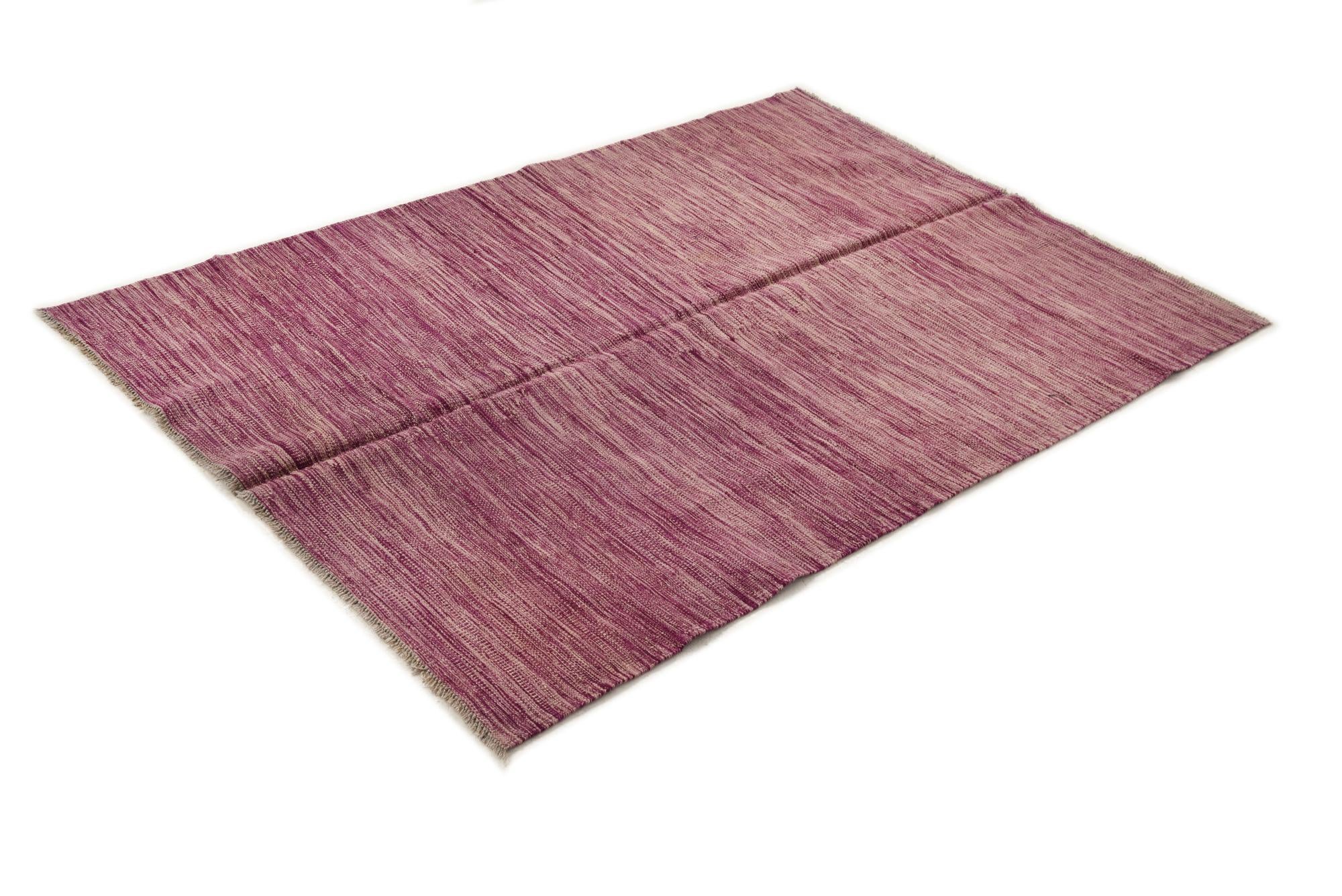 3' 11 x 5' 8 Hand Woven Kilim Modern Wool Rug