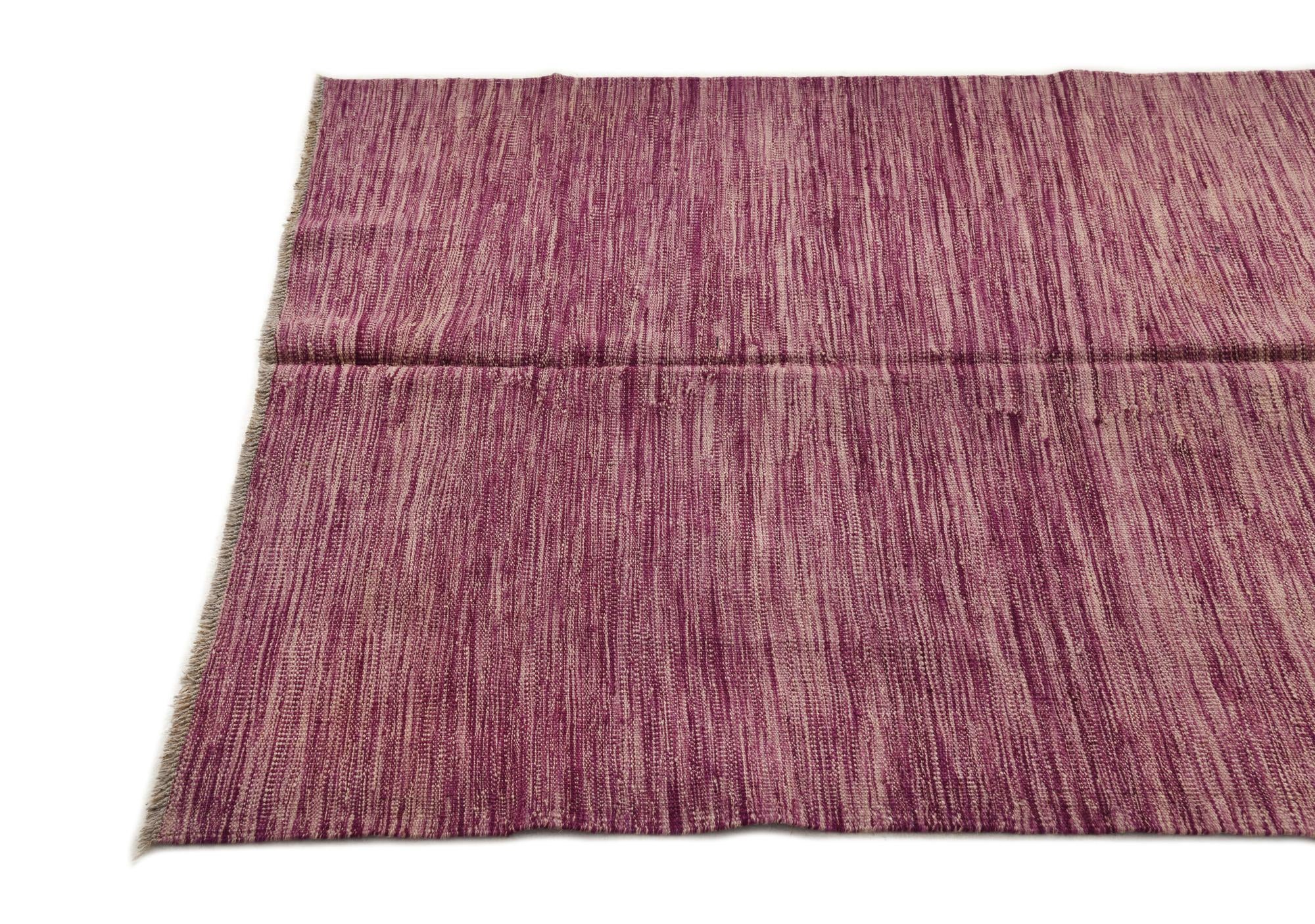 3' 11 x 5' 8 Hand Woven Kilim Modern Wool Rug