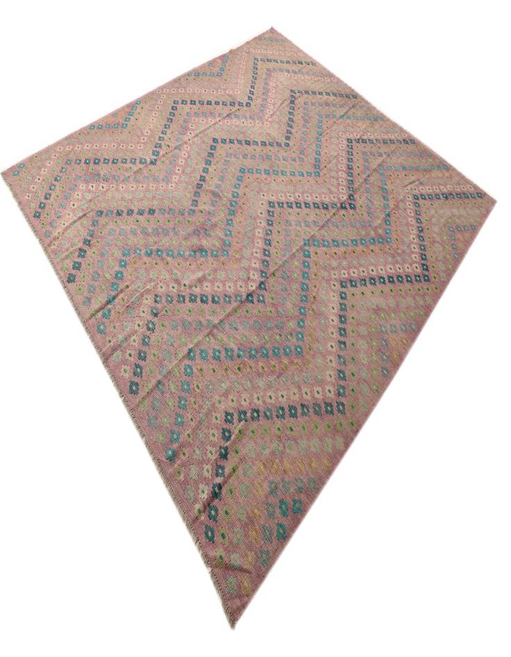 Detail image of 8' 6 x 9' 7  Hand Woven Kilim Modern Wool Rug