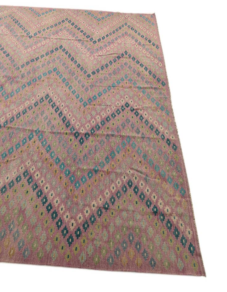 Detail image of 8' 6 x 9' 7  Hand Woven Kilim Modern Wool Rug
