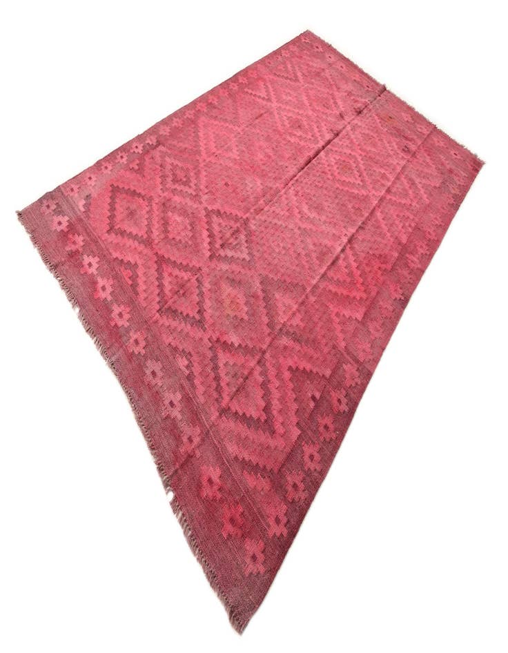 Detail image of 6' 2 x 9' 6  Hand Woven Kilim Modern Wool Rug