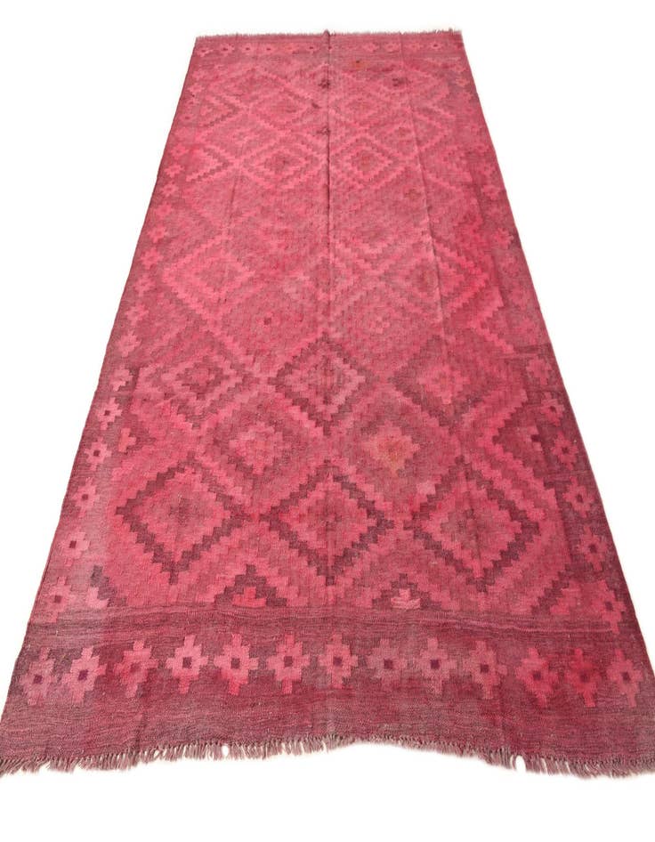 Detail image of 6' 2 x 9' 6  Hand Woven Kilim Modern Wool Rug