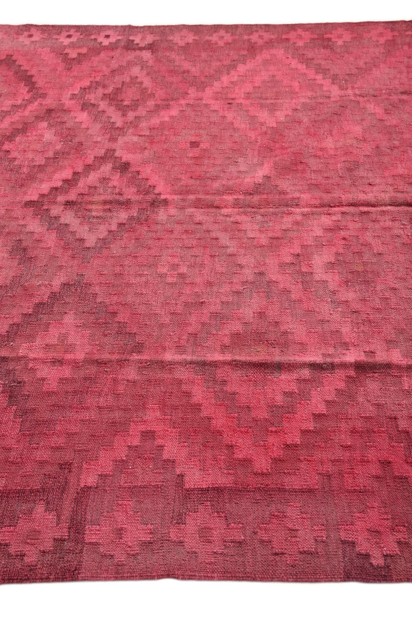 6' 2 x 9' 6 Hand Woven Kilim Modern Wool Rug