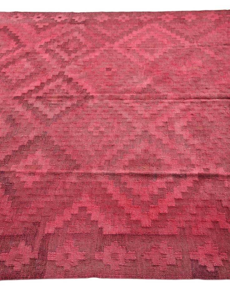 Detail image of 6' 2 x 9' 6  Hand Woven Kilim Modern Wool Rug