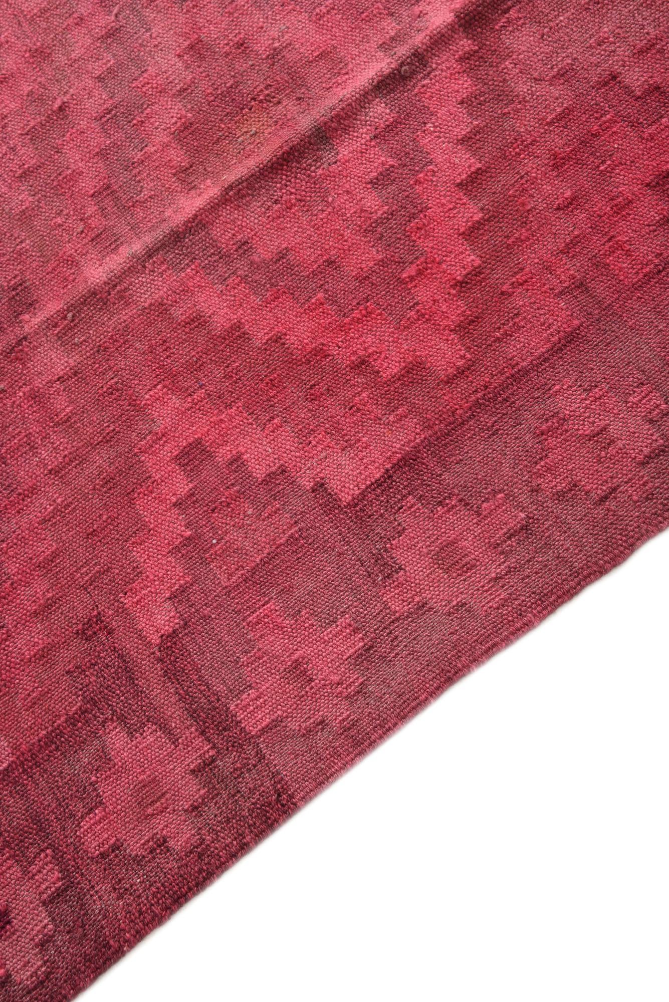 6' 2 x 9' 6 Hand Woven Kilim Modern Wool Rug